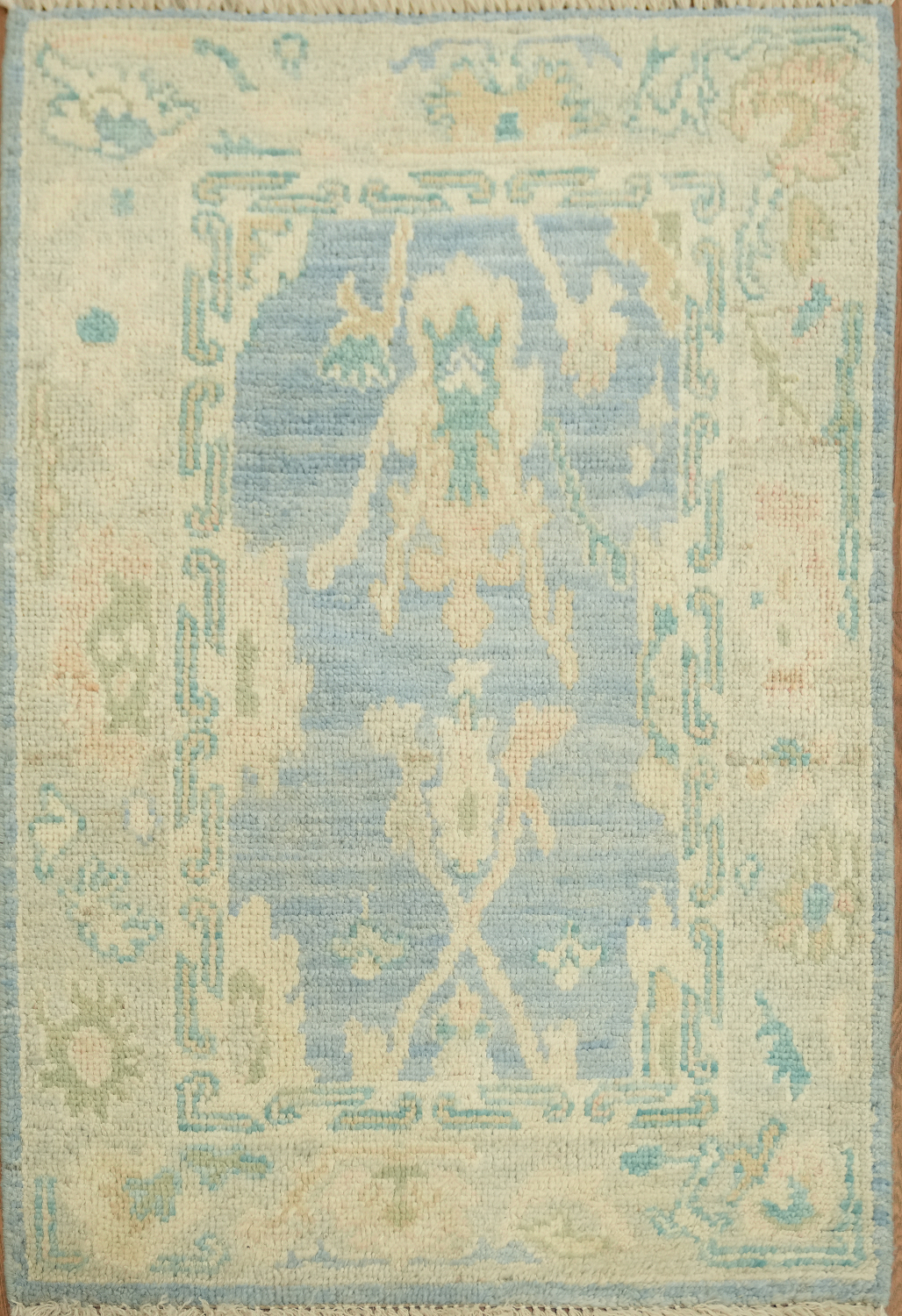 Handmade Turkish Oushak Vegetable Dye Rug 2x3