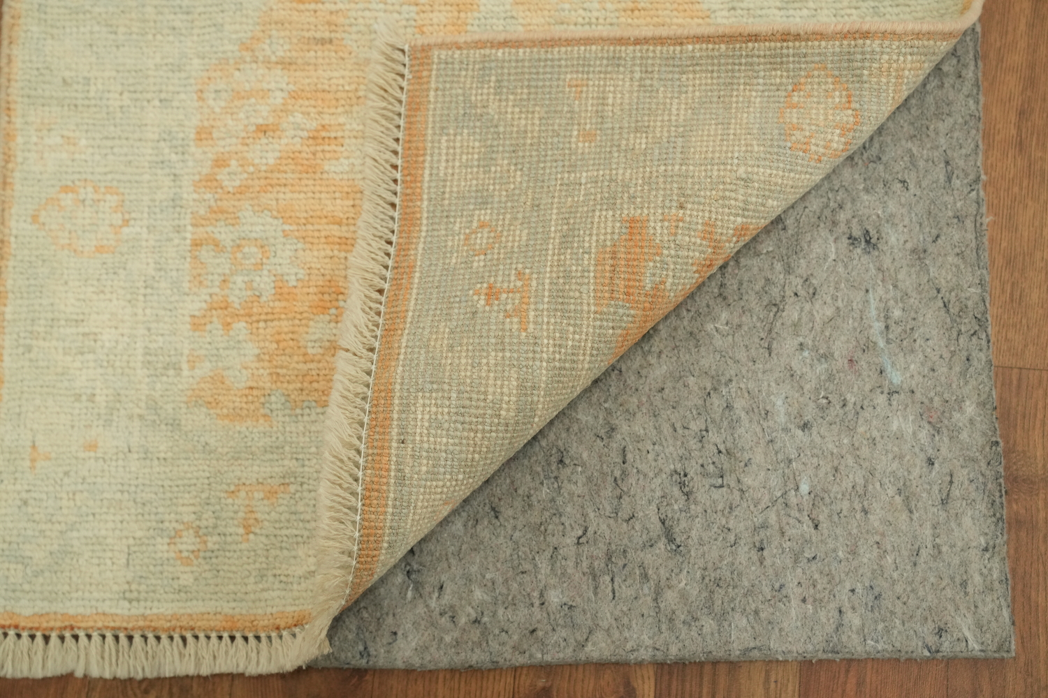 Orange Wool Oushak Vegetable Dye Rug 2x3