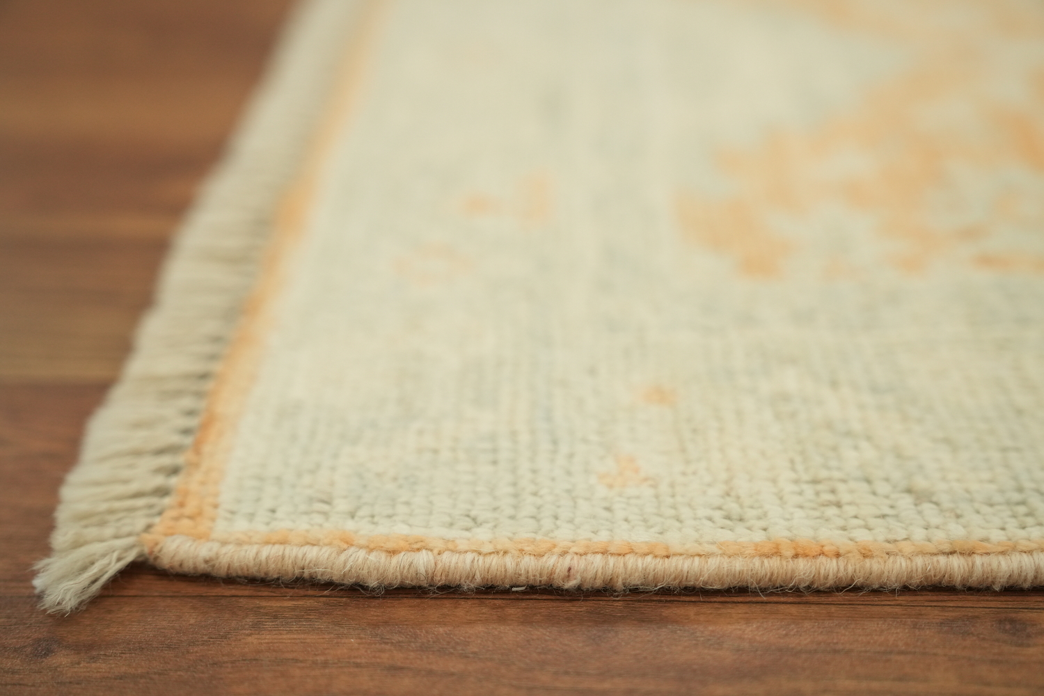 Orange Wool Oushak Vegetable Dye Rug 2x3