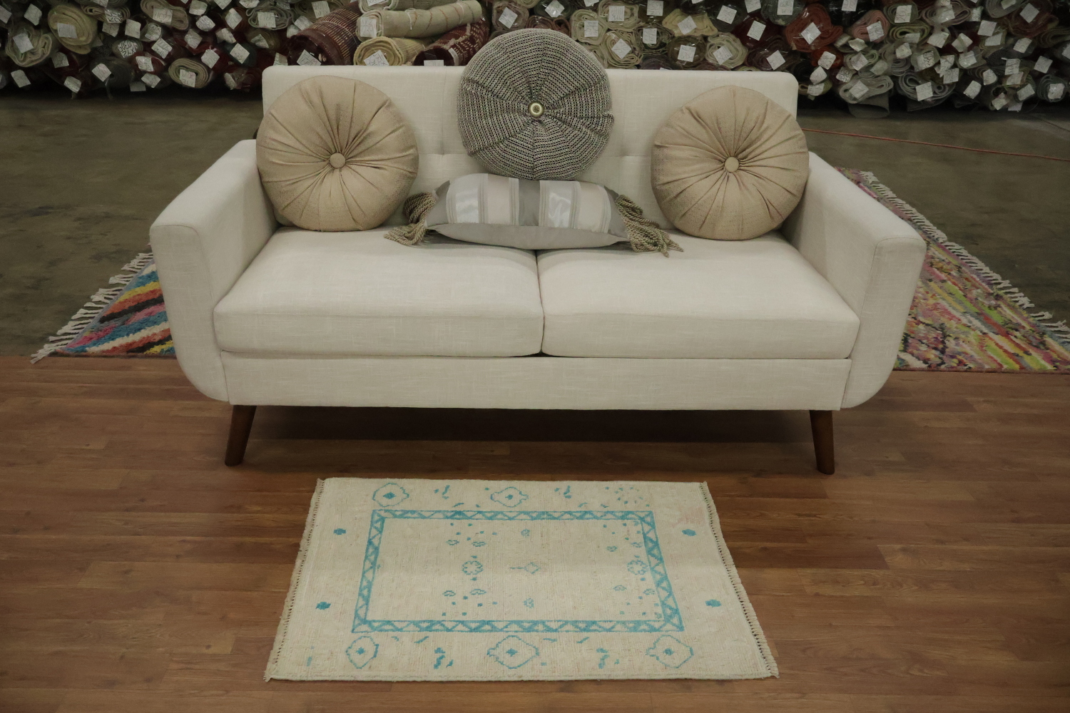 Handmade Oushak Vegetable Dye Accent Rug 2x3
