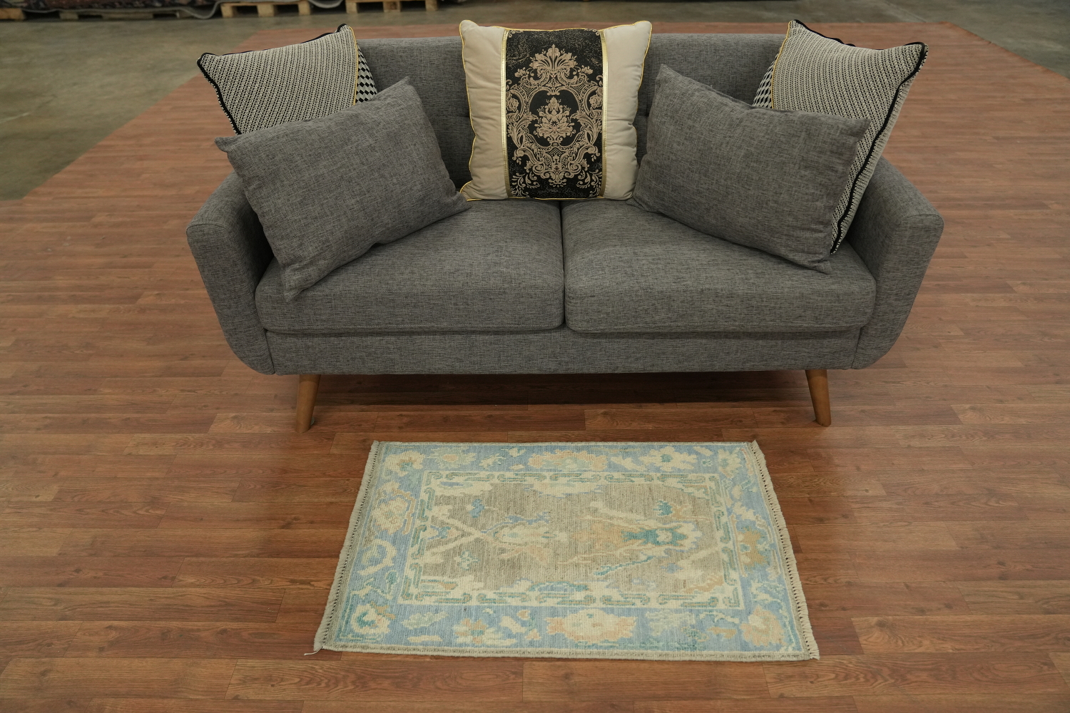 Handmade Oushak Vegetable Dye Rug 2x3