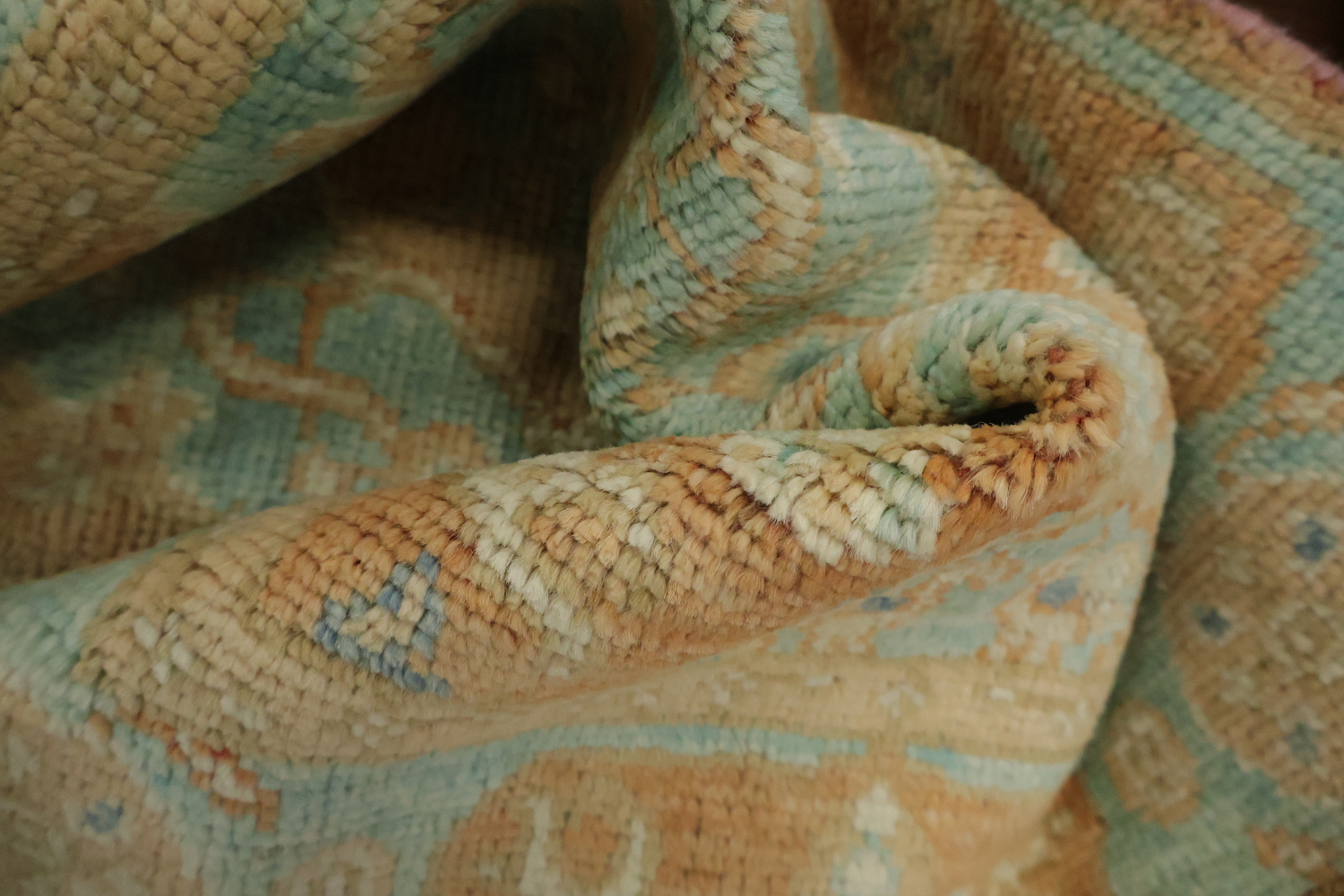 Vegetable Dye Oushak Oriental Rug 2x3