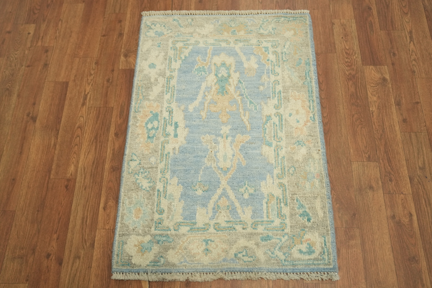 Blue Oushak Vegetable Dye Accent Rug 2x3