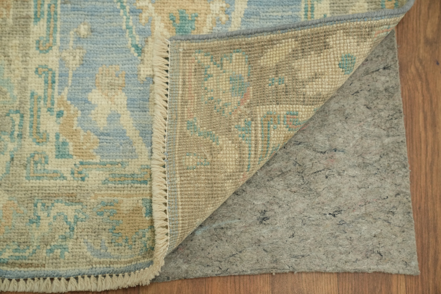 Blue Oushak Vegetable Dye Accent Rug 2x3