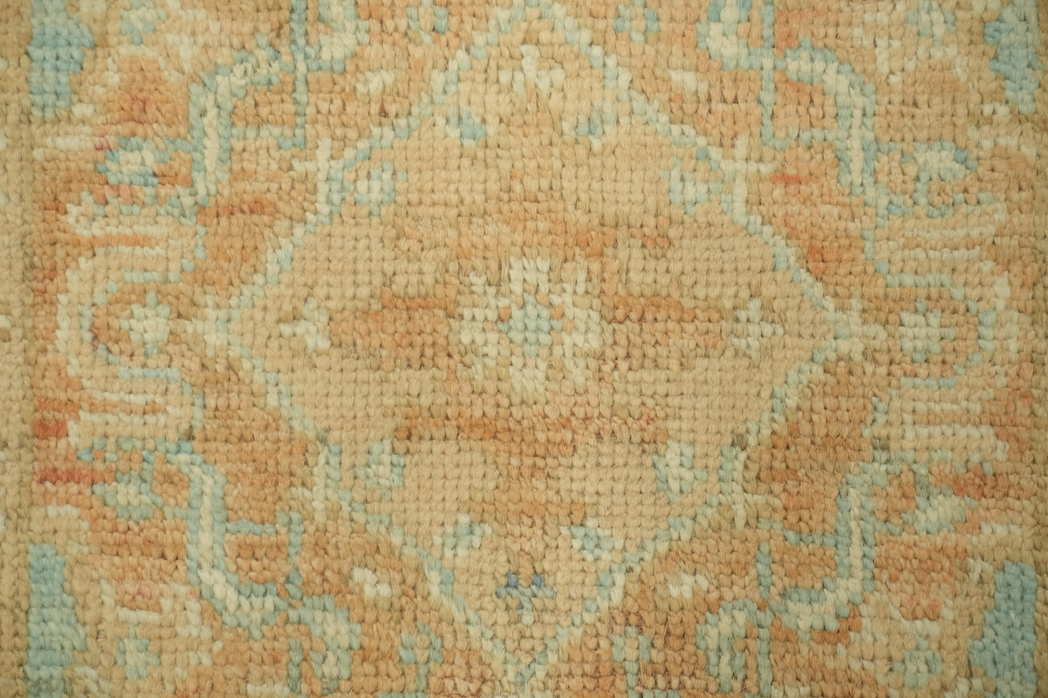Orange & Blue Oushak Vegetable Dye Accent Rug 2x3