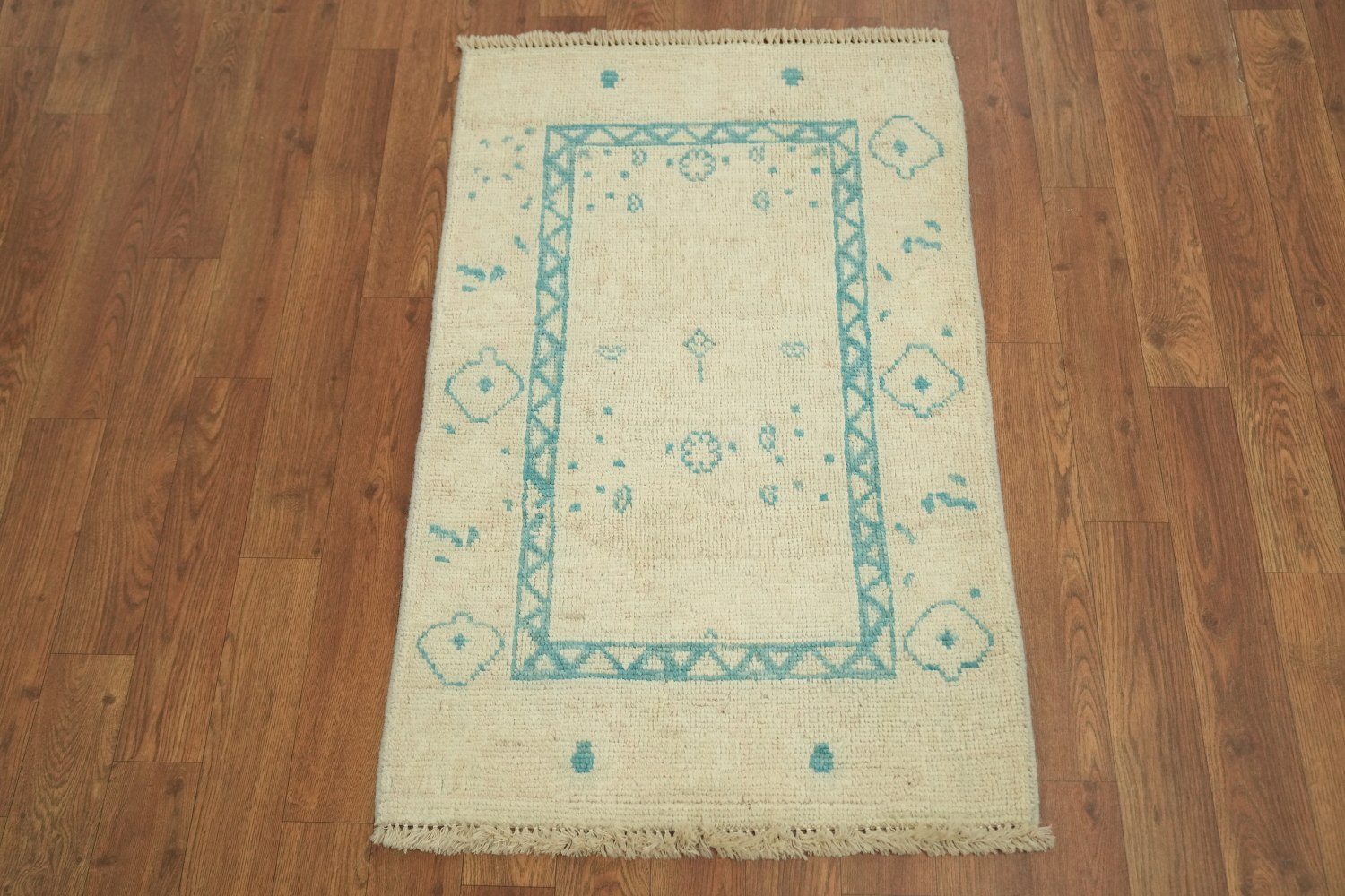 Vegetable Dye Oushak Foyer Turkish Rug 2x3
