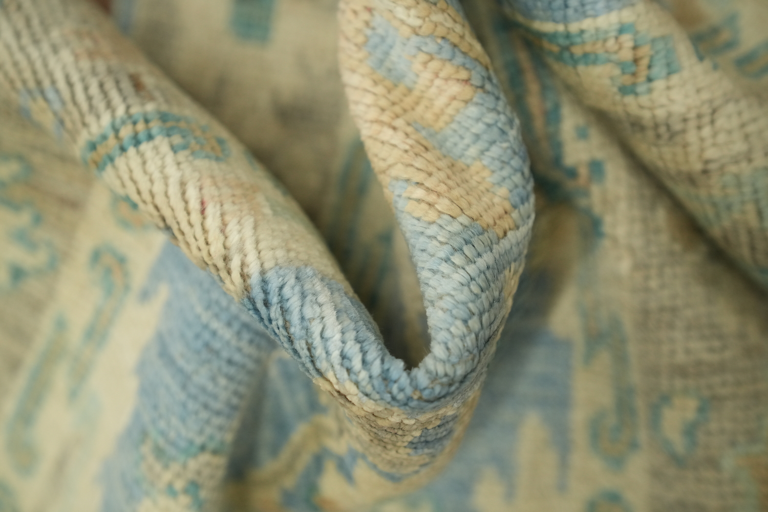 Blue Oushak Vegetable Dye Accent Rug 2x3