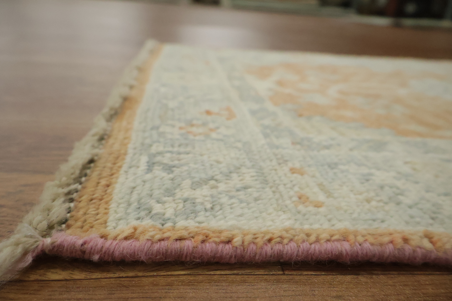 Vegetable Dye Wool Oushak Foyer Turkish Rug 2x3