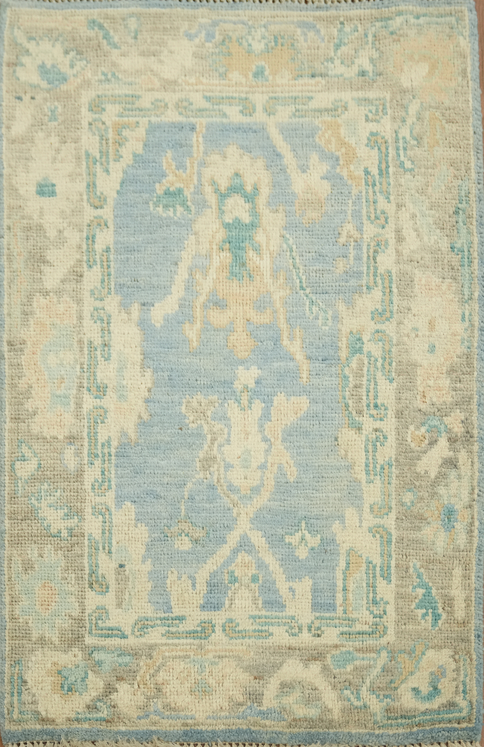 Handmade Oushak Vegetable Dye Accent Rug 2x3