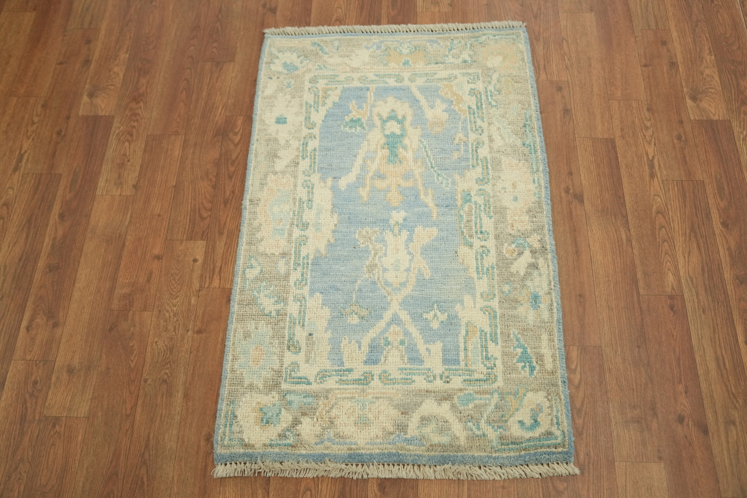 Handmade Oushak Vegetable Dye Accent Rug 2x3