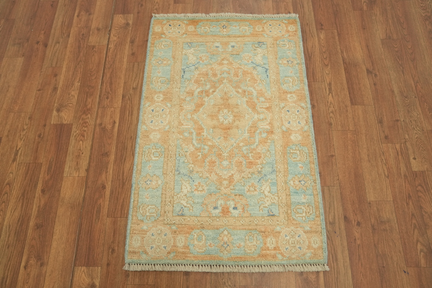 Vegetable Dye Oushak Accent Turkish Rug 2x3
