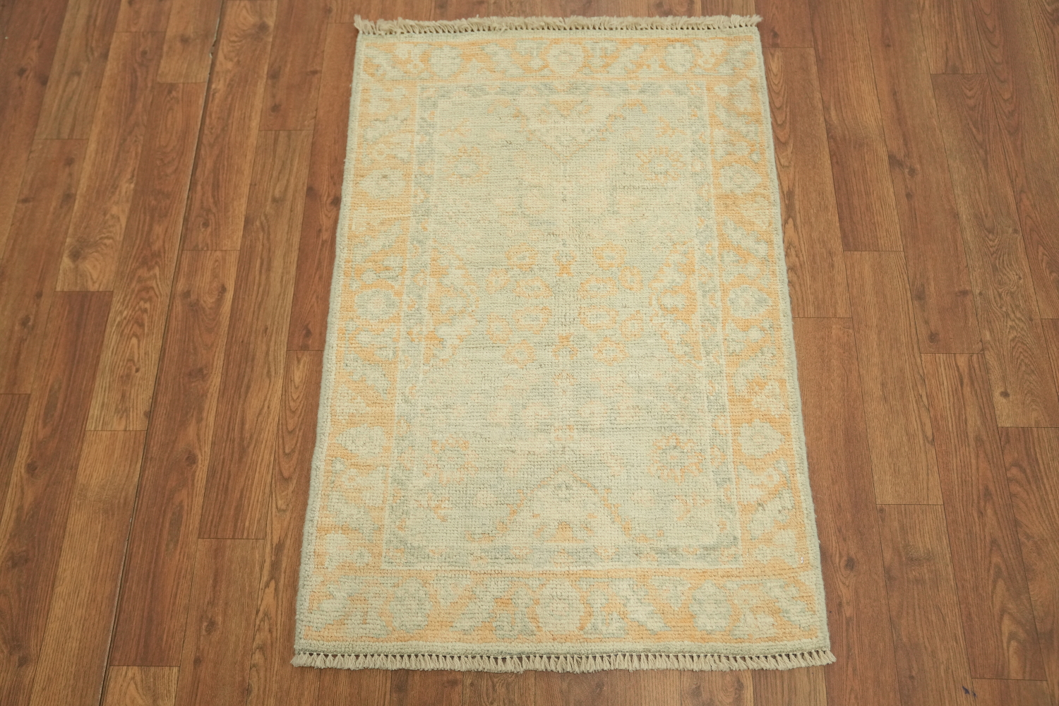 Turkish Muted Oushak Vegetable Dye Accent Rug 2x3