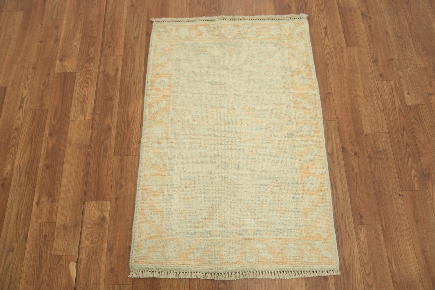 Turkish Oushak Vegetable Dye Accent Rug 2x3