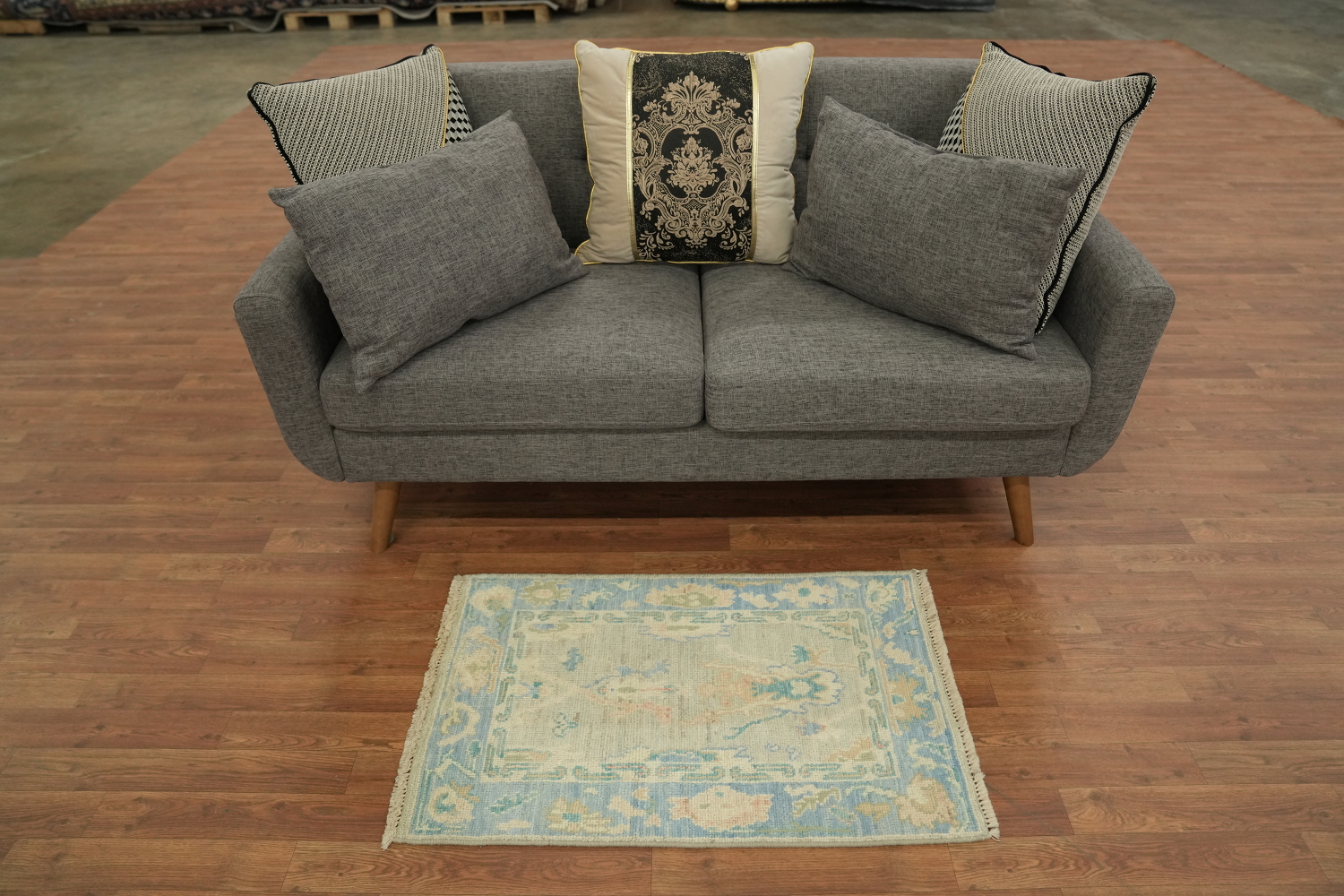 Handmade Oushak Vegetable Dye Rug 2x3