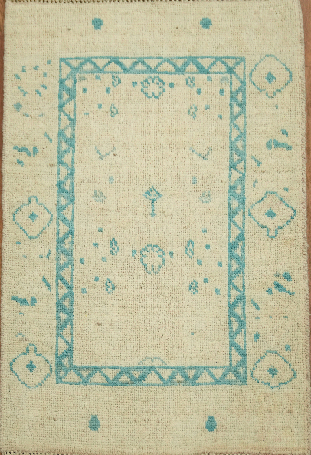Vegetable Dye Oushak Turkish Wool Rug 2x3