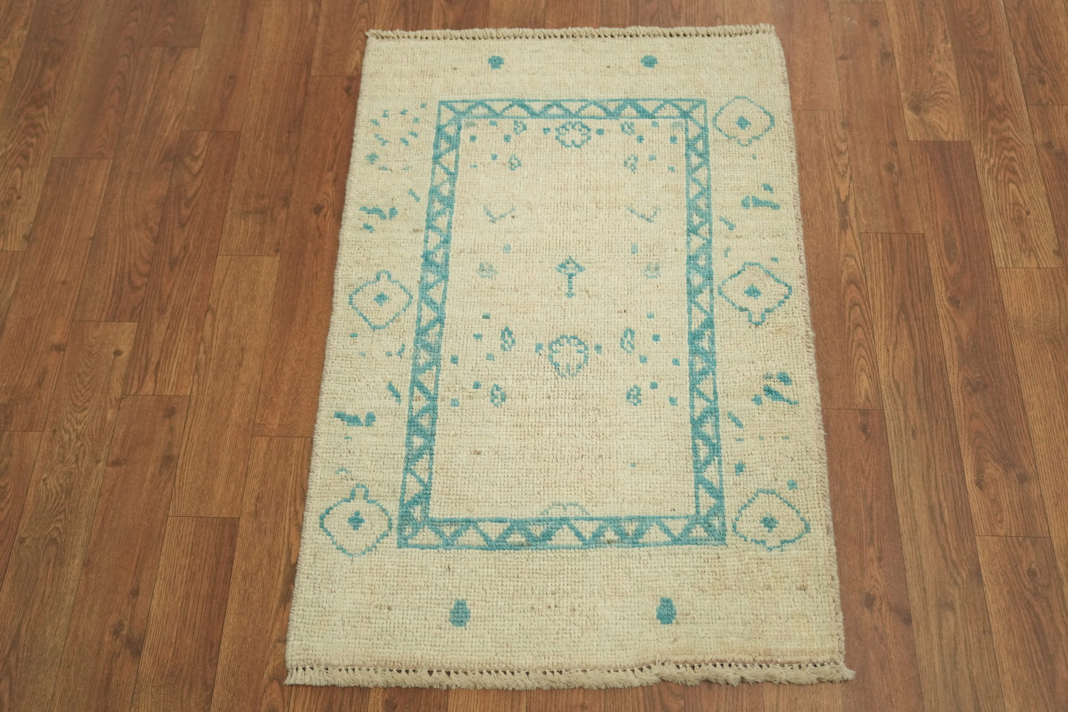 Vegetable Dye Oushak Turkish Wool Rug 2x3