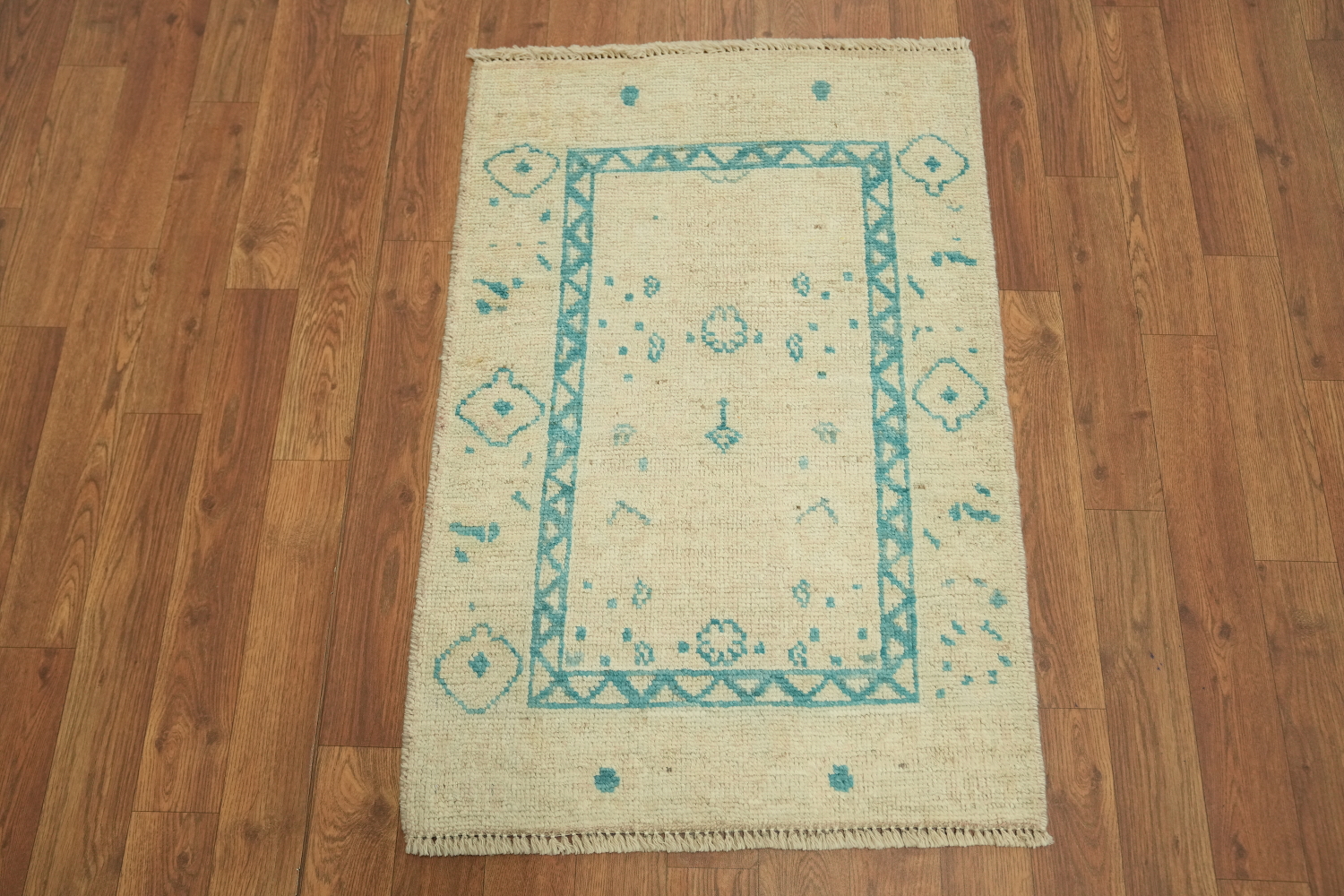 Vegetable Dye Oushak Turkish Wool Rug 2x3