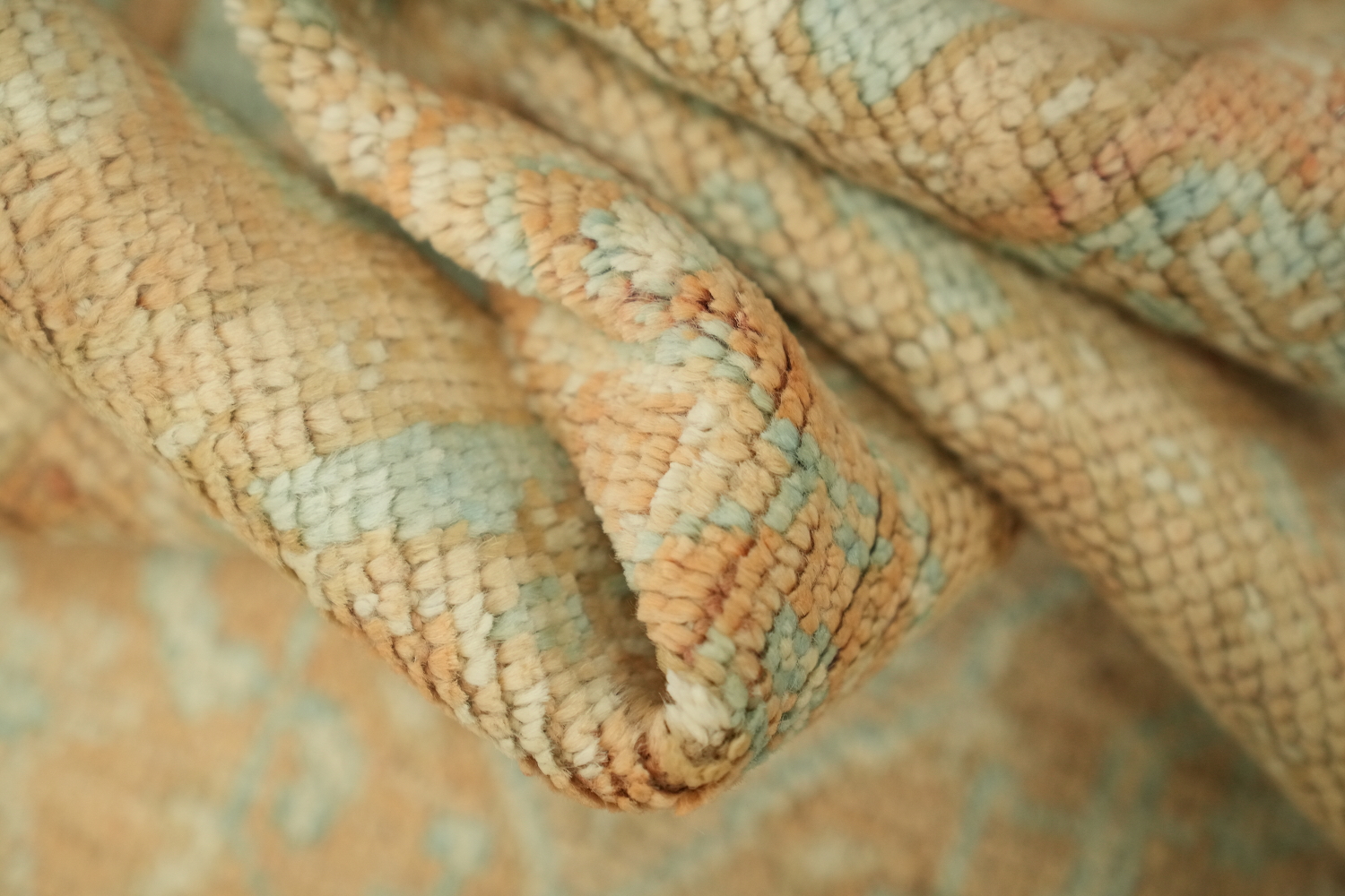 Vegetable Dye Oushak Accent Turkish Rug 2x3