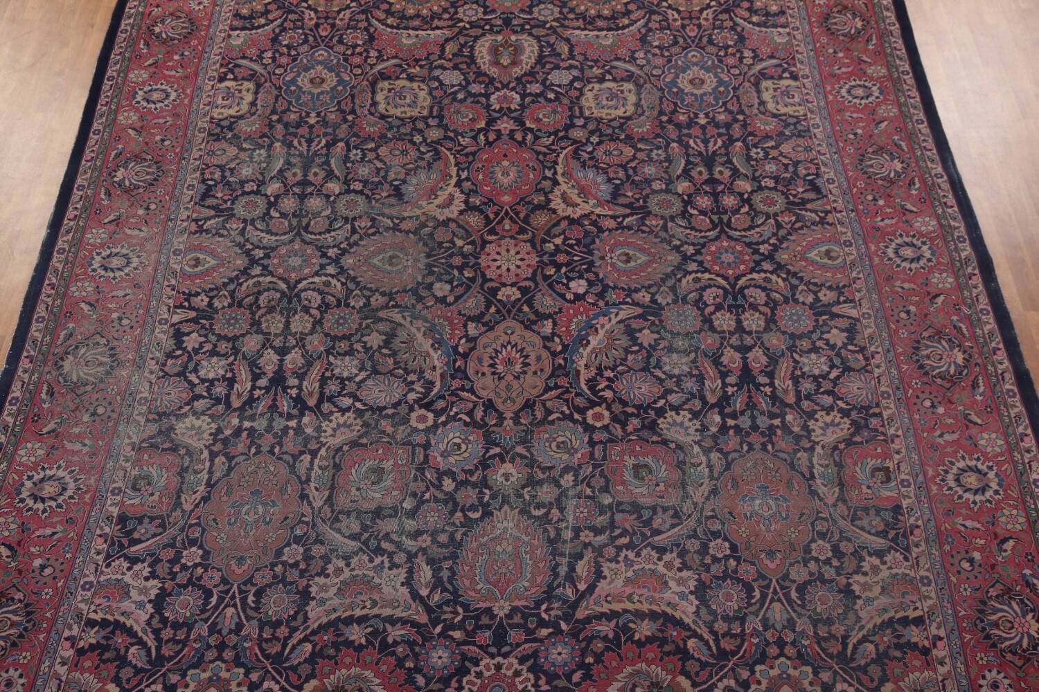 Pre-1900 Antique Vegetable Dye Tabriz Persian Rug 10x15
