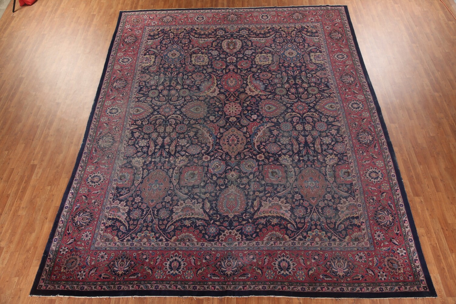 Pre-1900 Antique Vegetable Dye Tabriz Persian Rug 10x15