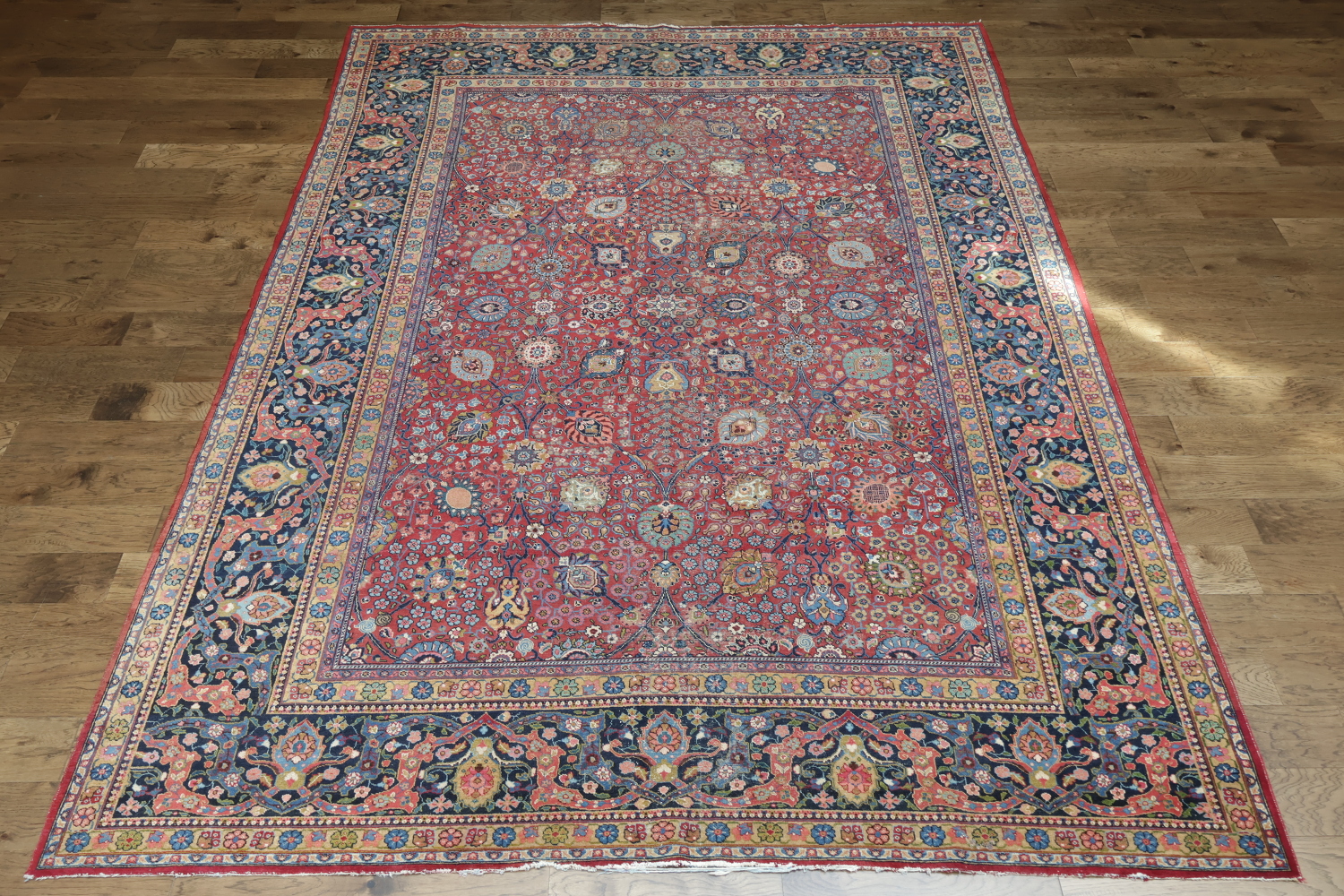 Antique Tabriz Vegetable Dye Persian Area Rug 9x12