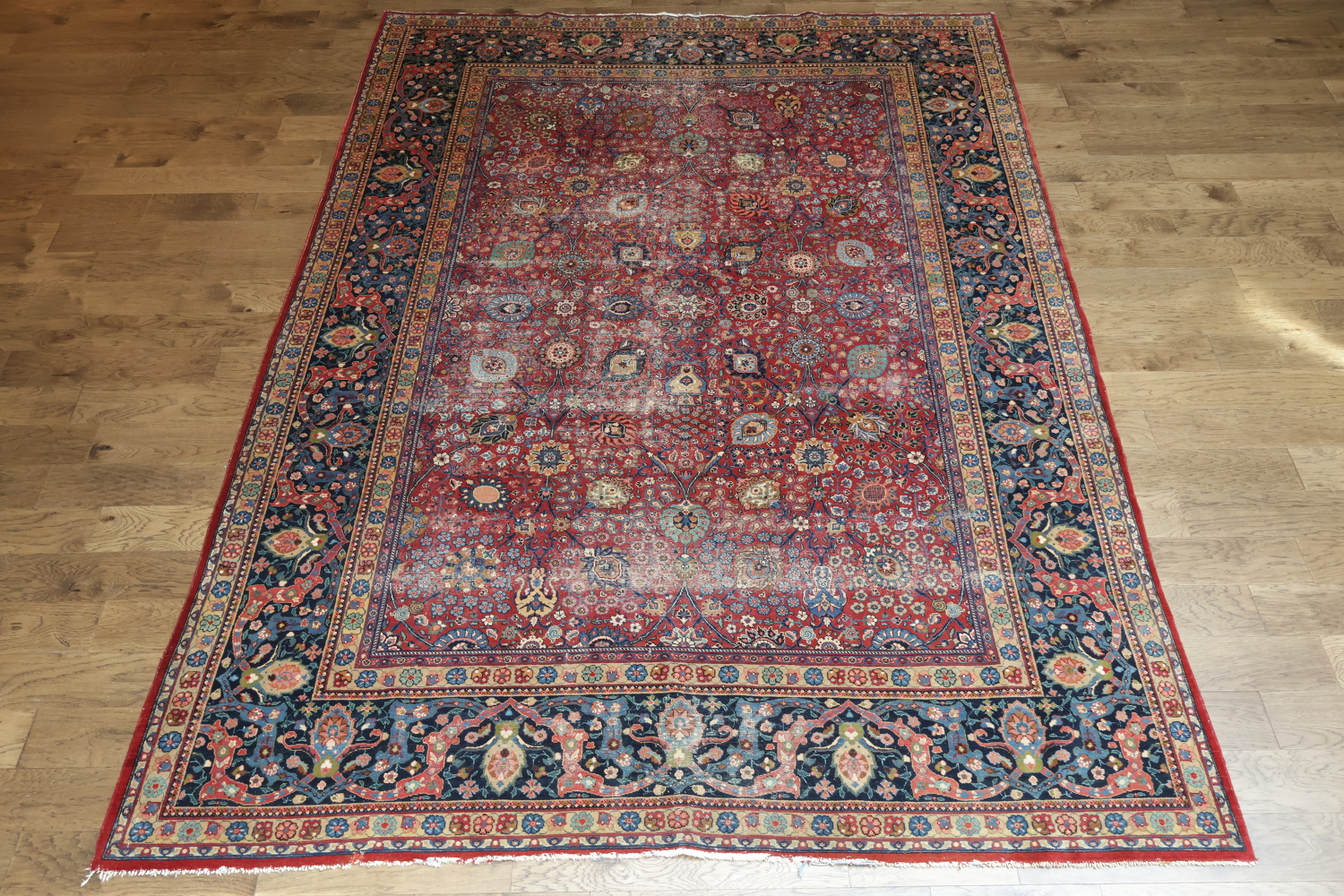 Antique Tabriz Vegetable Dye Persian Area Rug 9x12