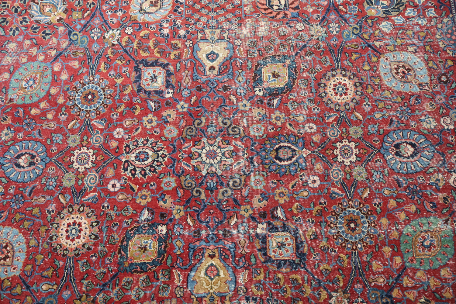 Antique Tabriz Vegetable Dye Persian Area Rug 9x12