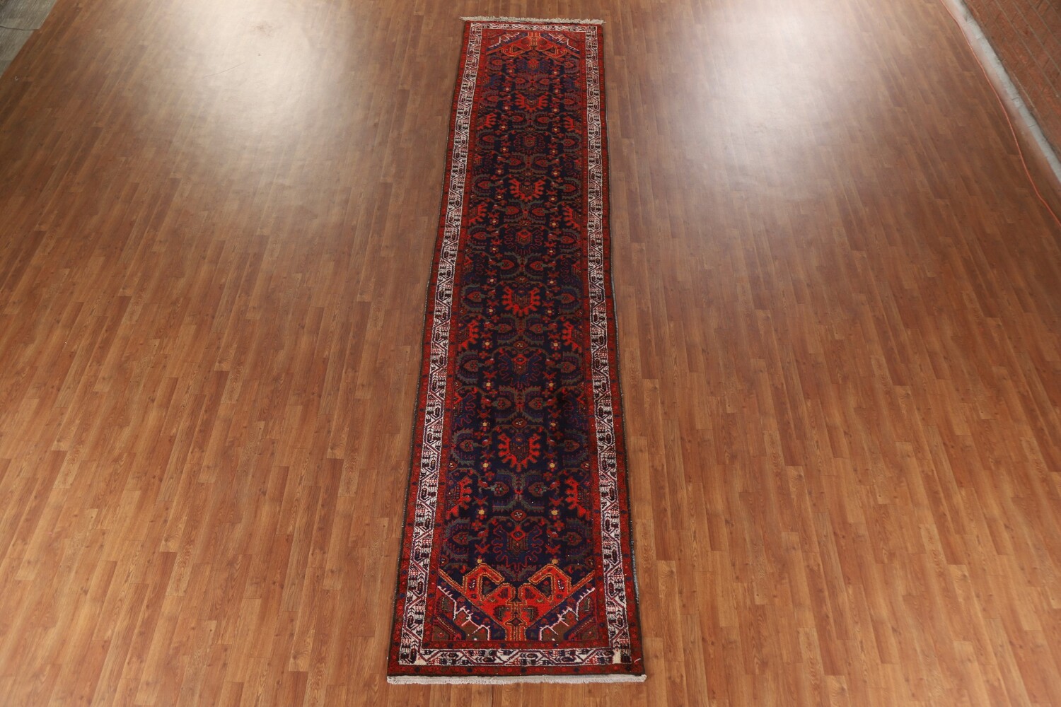 Antique Vegetable Dye Bakhtiari Persian Runner Rug 3x16