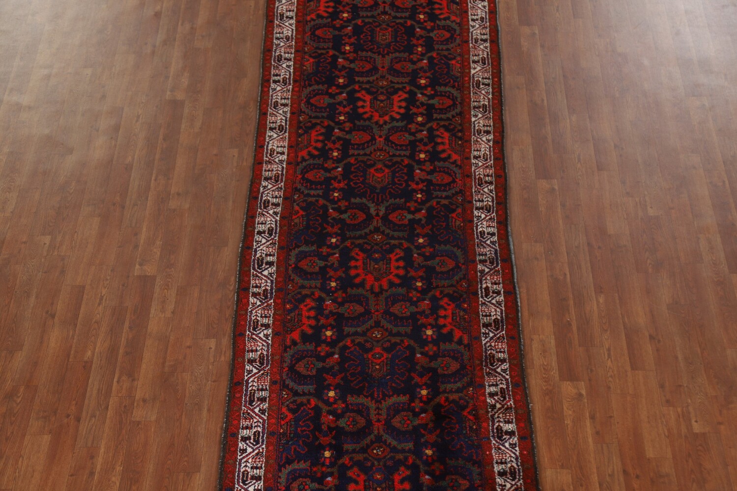Antique Vegetable Dye Bakhtiari Persian Runner Rug 3x16