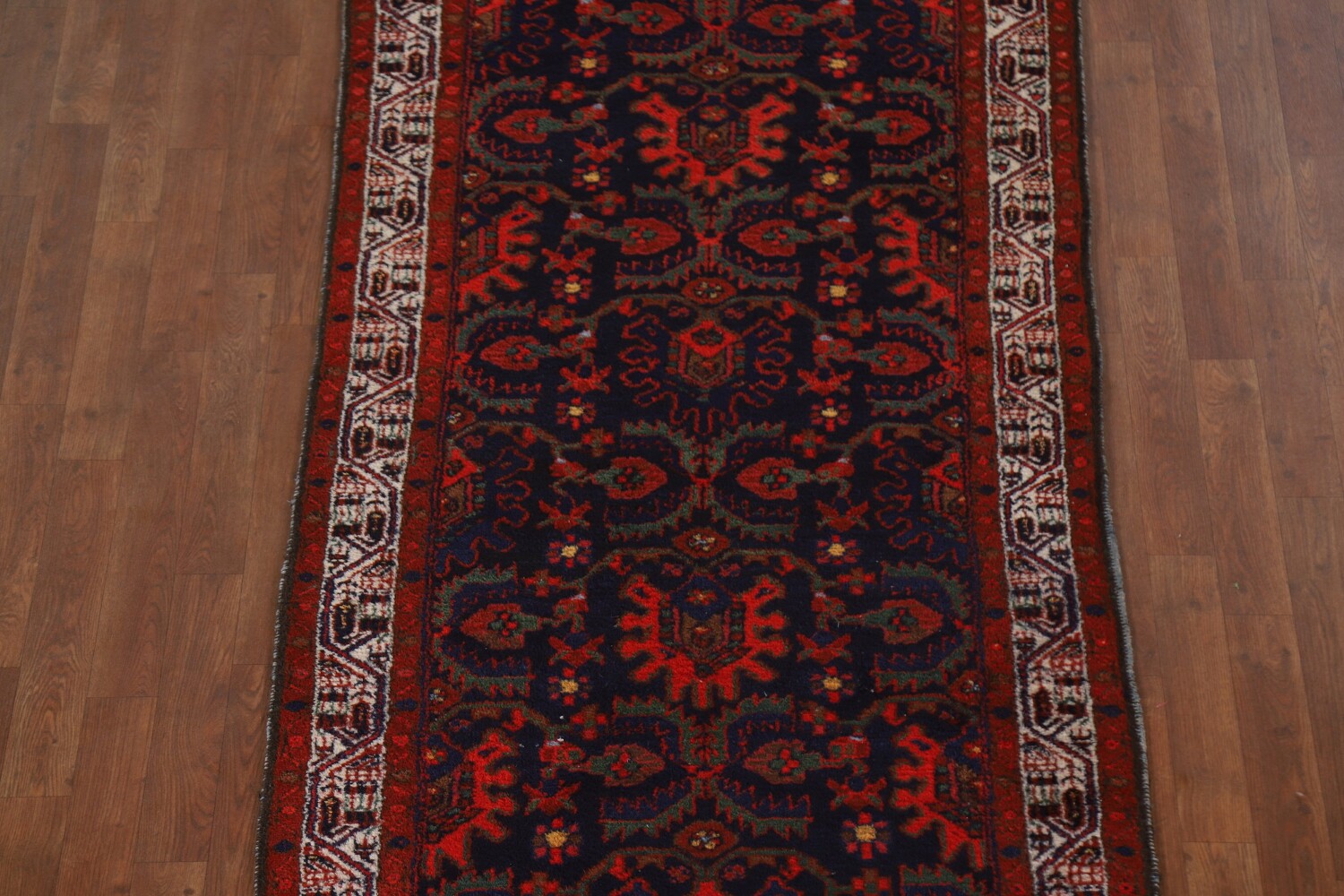 Antique Vegetable Dye Bakhtiari Persian Runner Rug 3x16