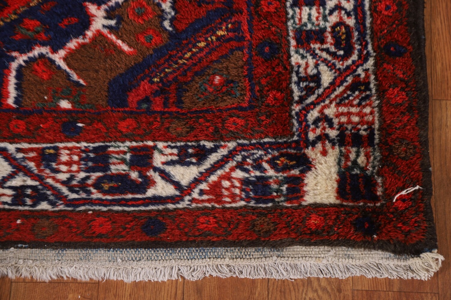 Antique Vegetable Dye Bakhtiari Persian Runner Rug 3x16