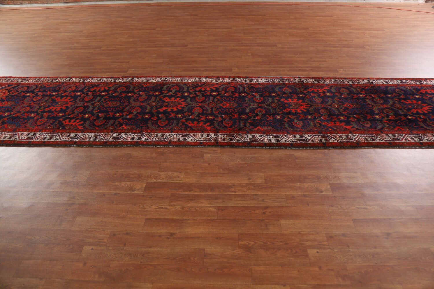 Antique Vegetable Dye Bakhtiari Persian Runner Rug 3x16