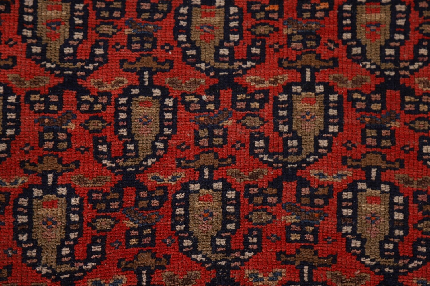 Pre-1900 Vegetable Dye Malayer Persian Runner Rug 4x17