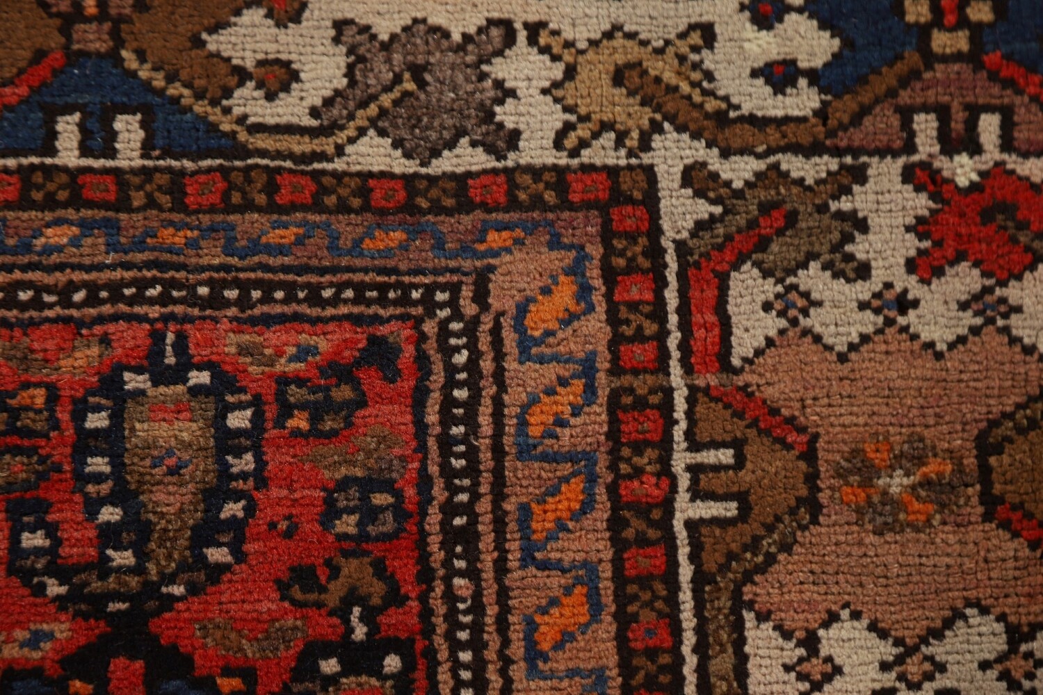 Pre-1900 Vegetable Dye Malayer Persian Runner Rug 4x17