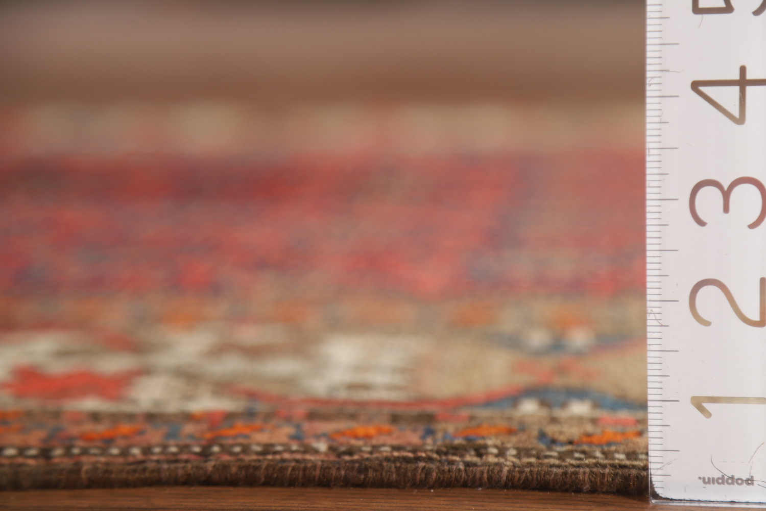 Pre-1900 Vegetable Dye Malayer Persian Runner Rug 4x17