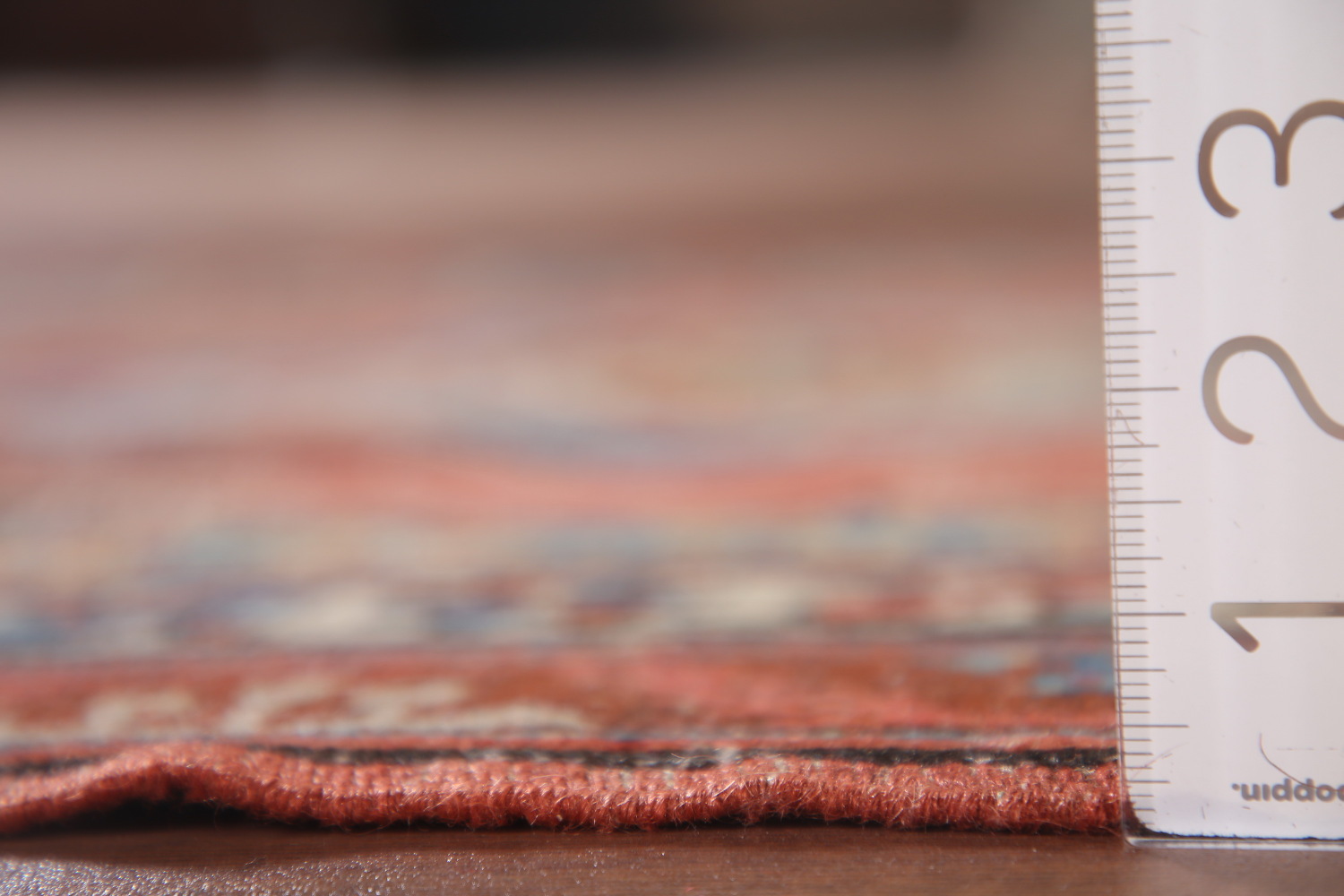 Pre-1900 Heriz Bakhshayesh Vegetable Dye Persian Rug 3x16