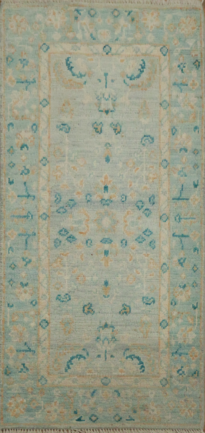 Elegant Vintage-Style Rug in Soft Blue & Beige Tones for Any Room 2x4