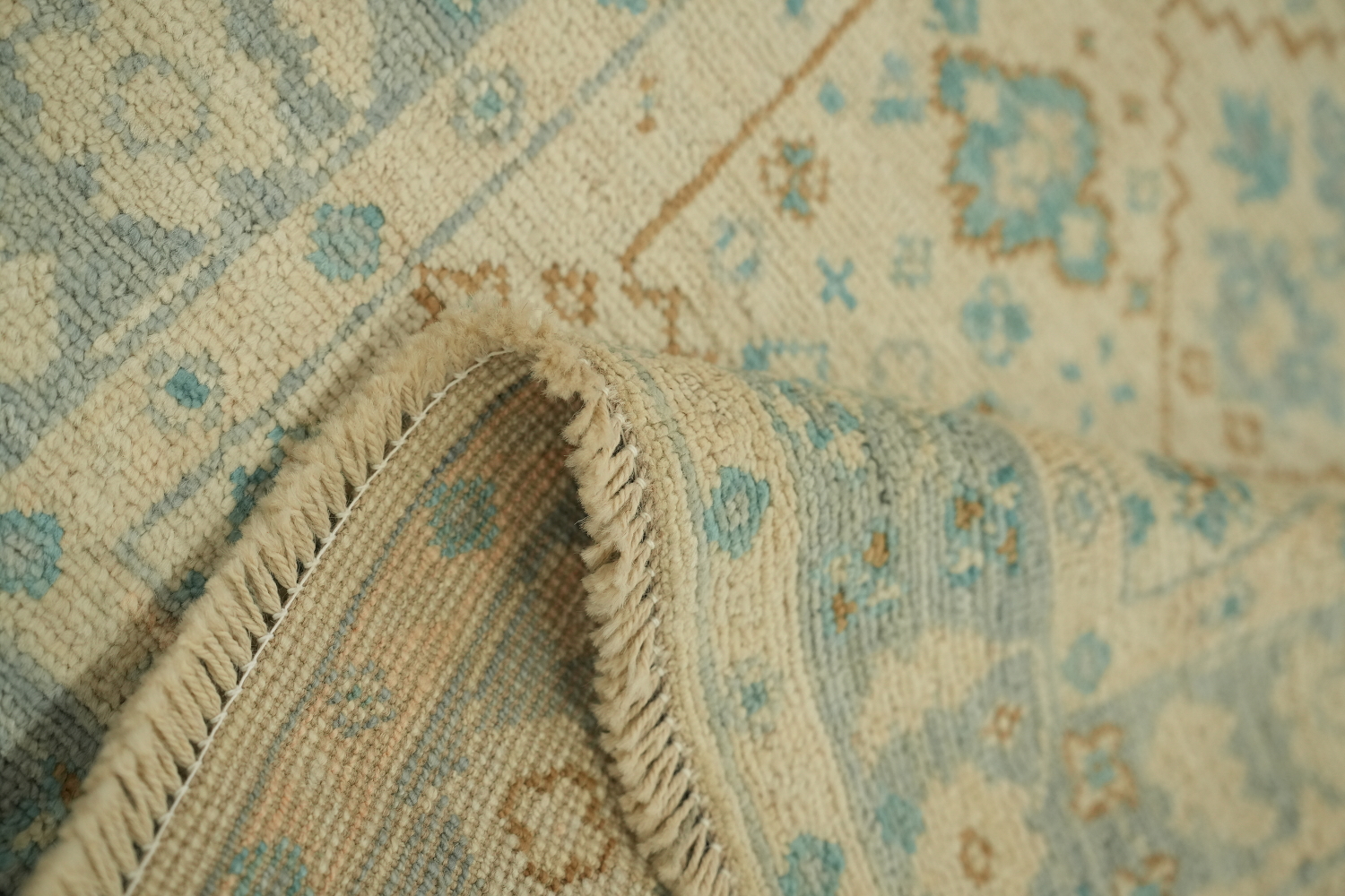 Turkish Oushak Vegetable Dye Accent Rug 3x4