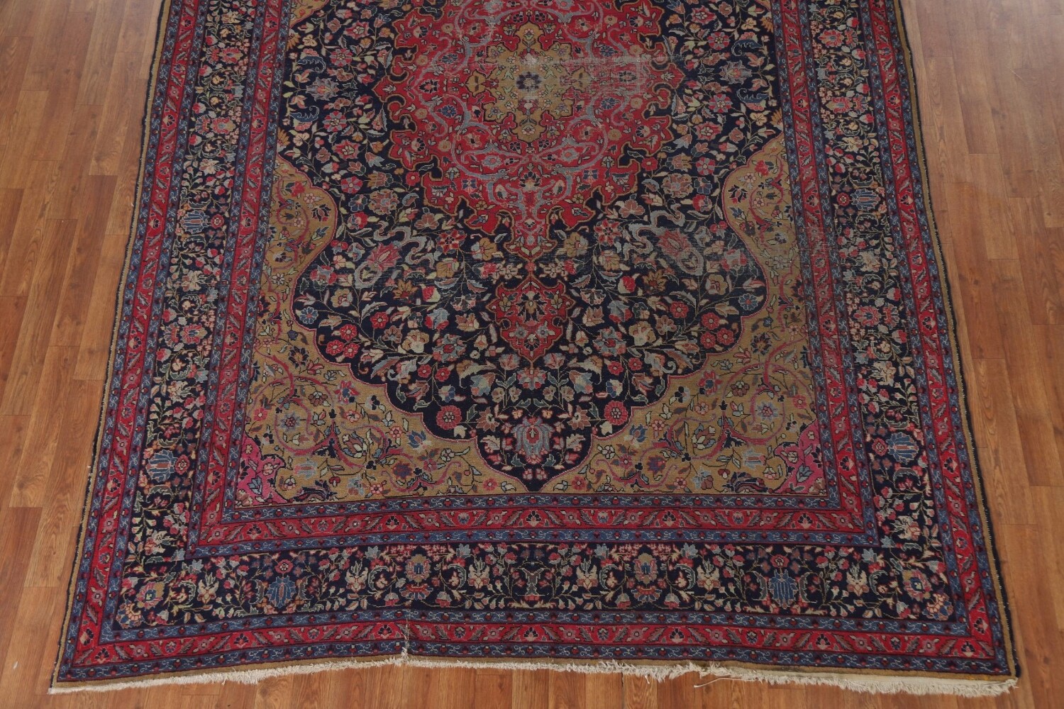 Pre-1900 Vegetable Dye Tabriz Persian Living Room Rug 7x11