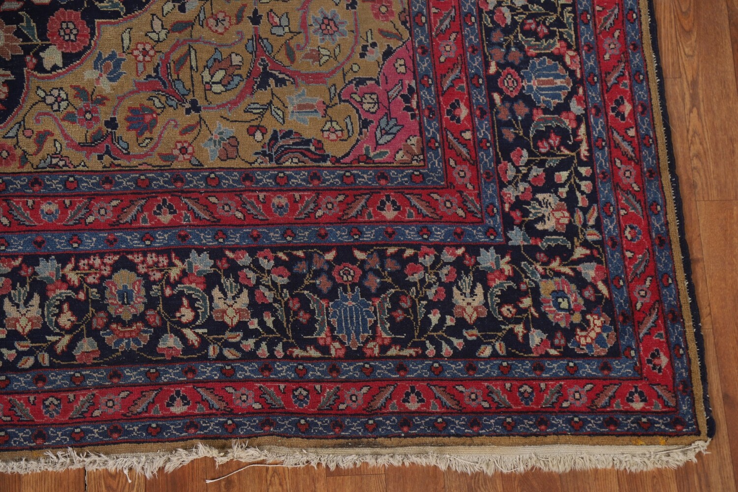 Pre-1900 Vegetable Dye Tabriz Persian Living Room Rug 7x11