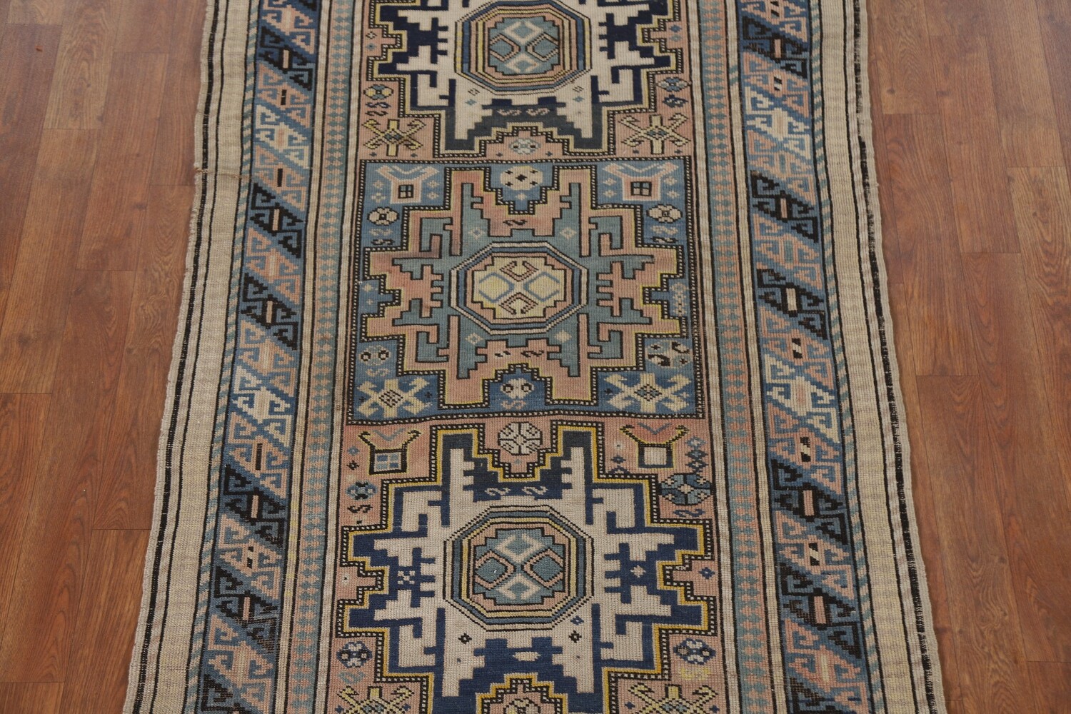 Pre-1900 Antique Vegetable Dye Shirvan Wool Accent Rug 3x5