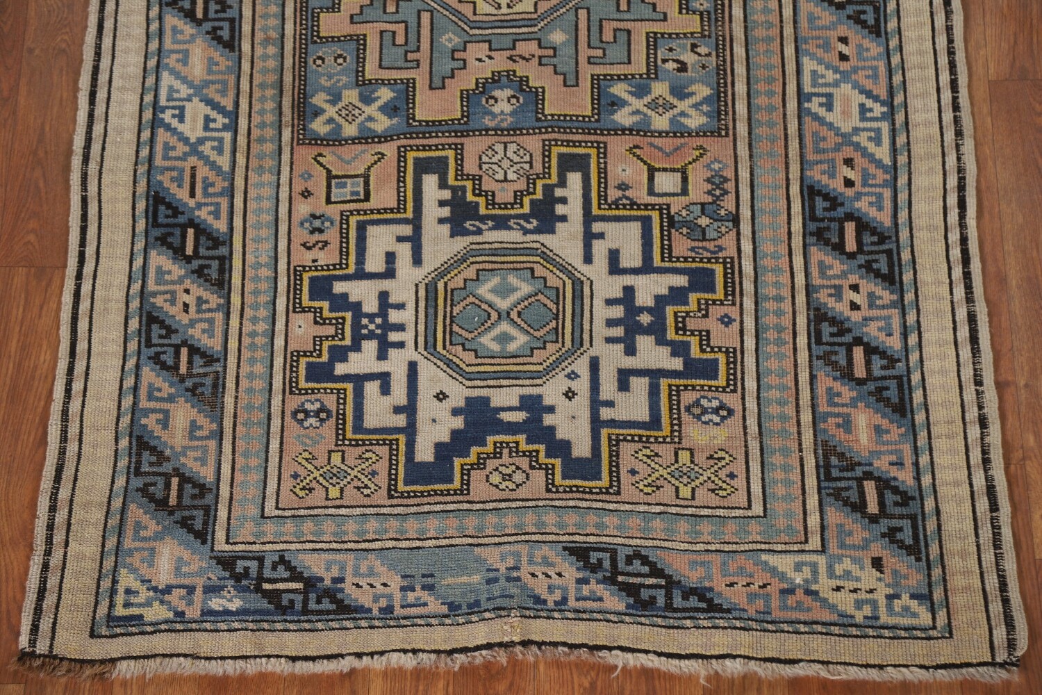 Pre-1900 Antique Vegetable Dye Shirvan Wool Accent Rug 3x5