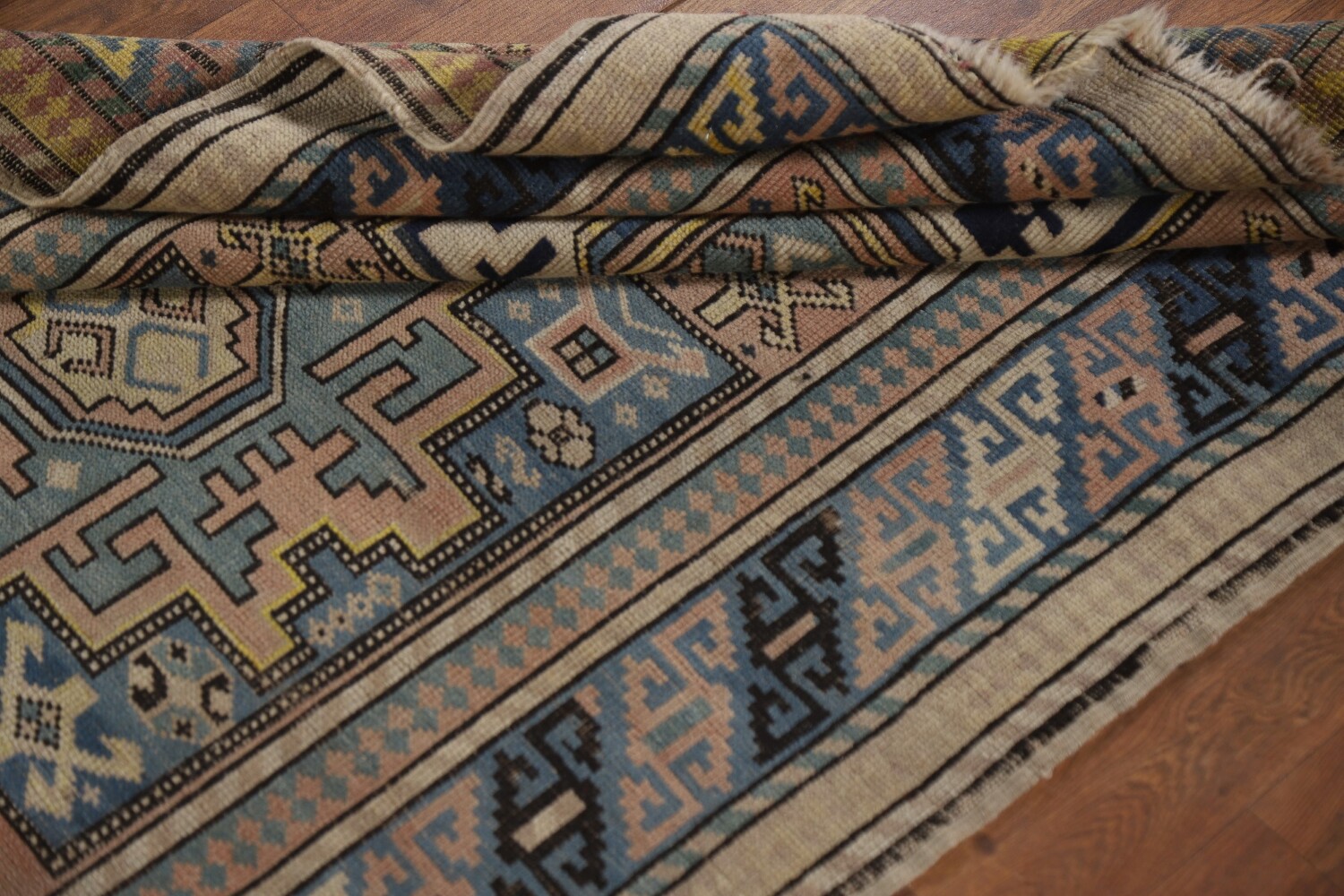 Pre-1900 Antique Vegetable Dye Shirvan Wool Accent Rug 3x5