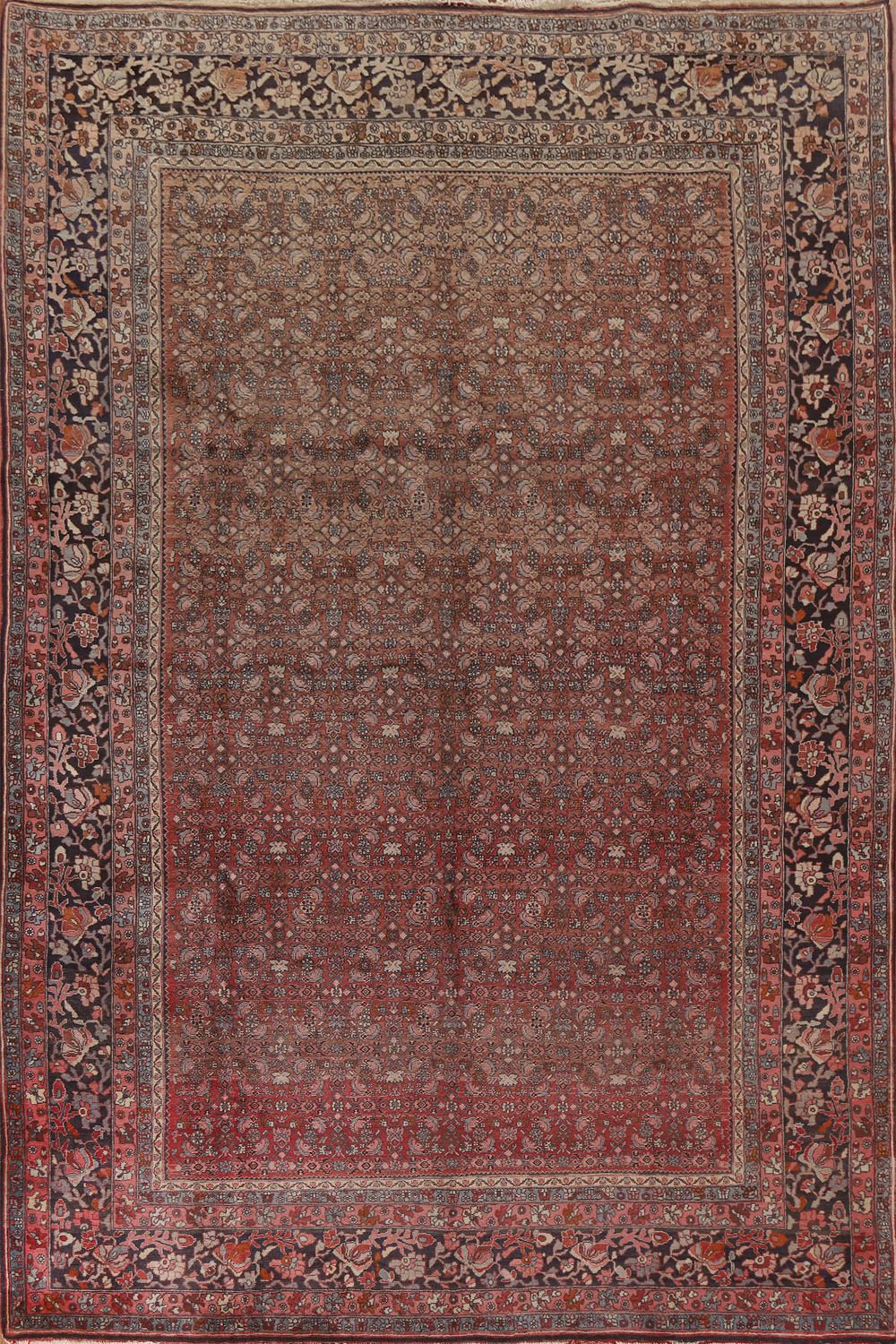Antique Bidjar Persian Living Room Area Rug 8x11