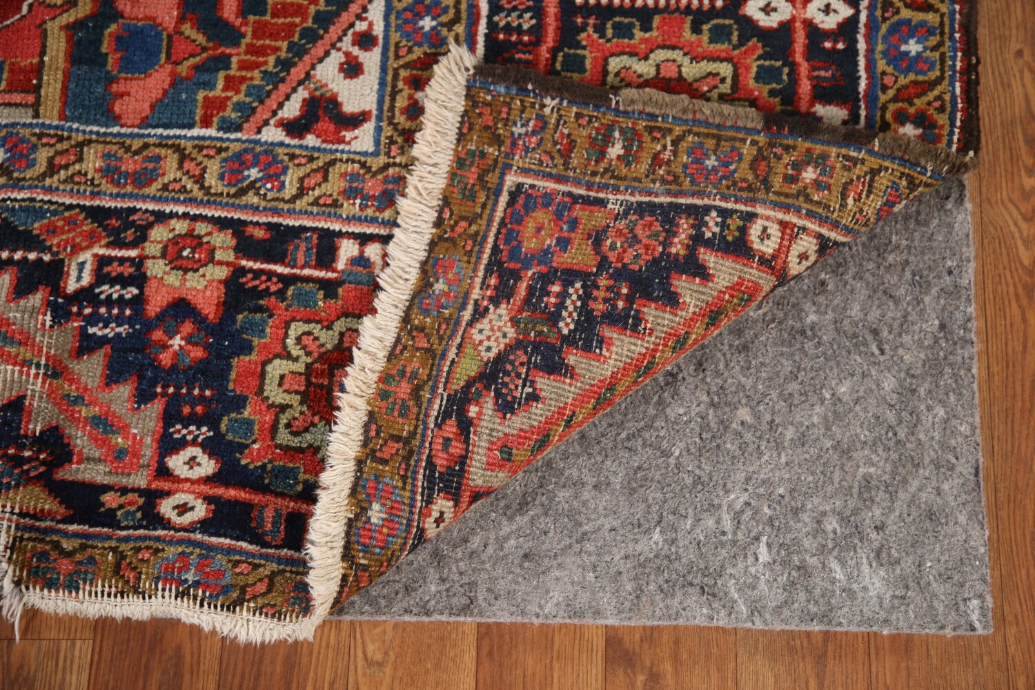 Vegetable Dye Heriz Serapi Antique Persian Rug 9x12