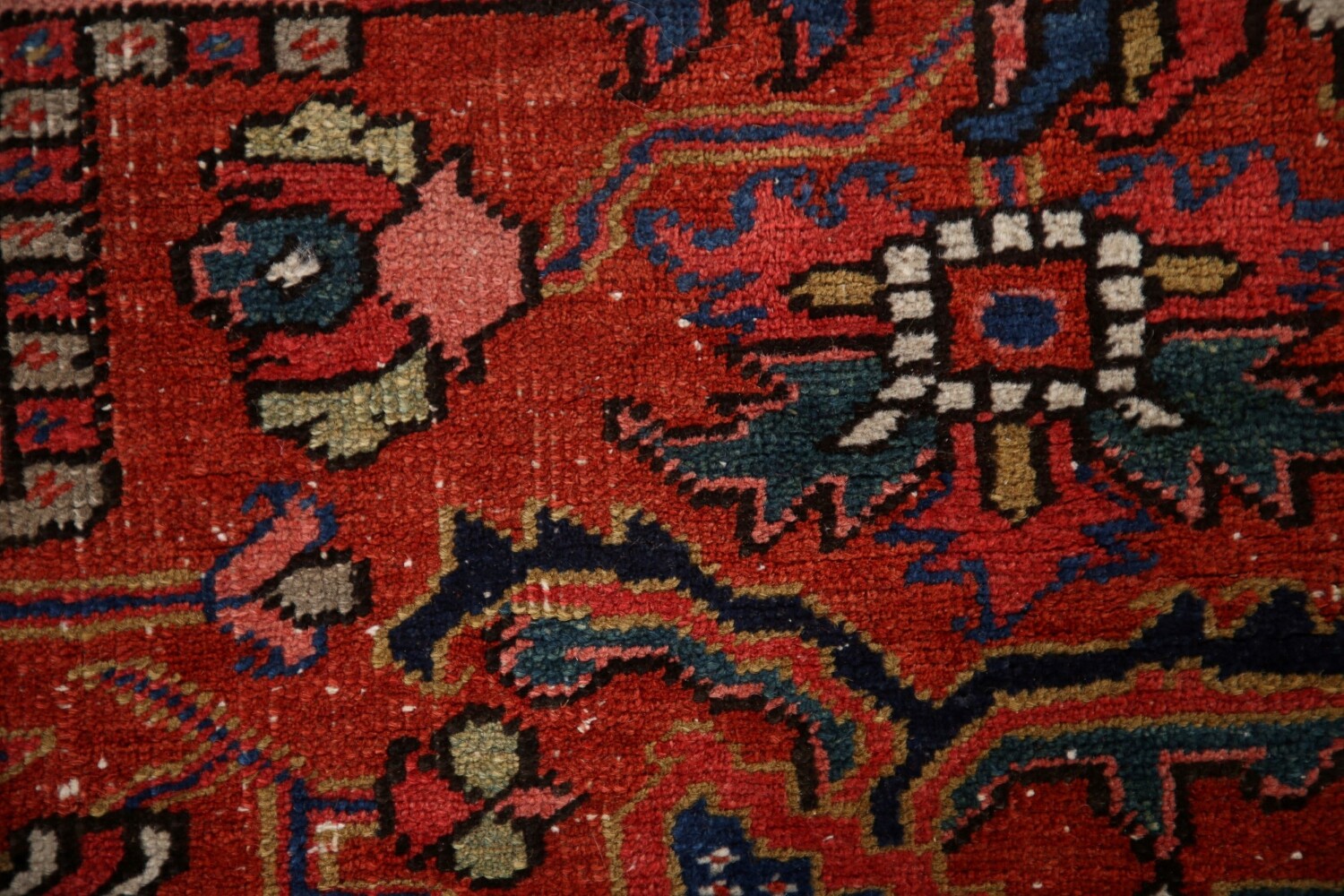 Vegetable Dye Heriz Serapi Antique Persian Rug 9x12