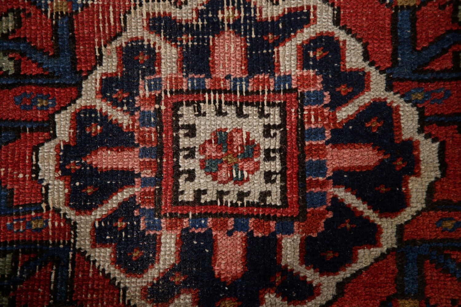 Vegetable Dye Heriz Serapi Antique Persian Rug 9x12