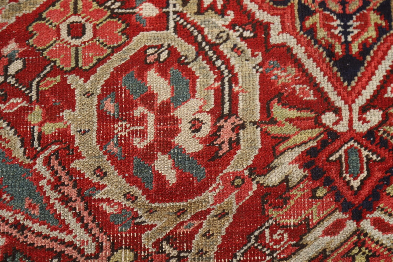 Pre-1900 Vegetable Dye Heriz Serapi Persian Area Rug 8x13