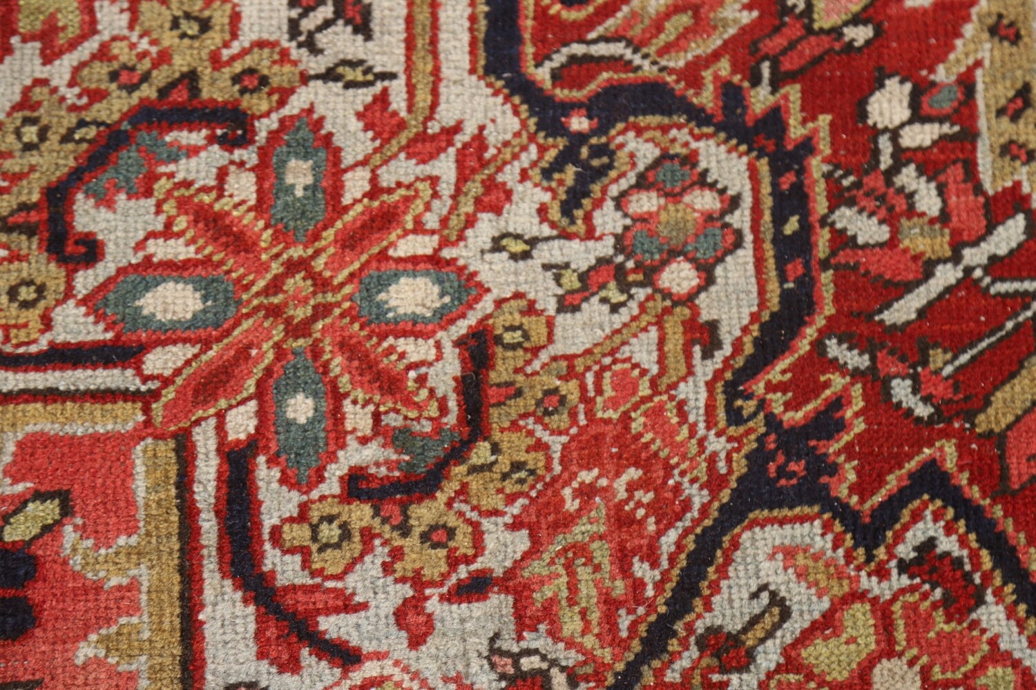 Pre-1900 Vegetable Dye Heriz Serapi Persian Area Rug 8x13
