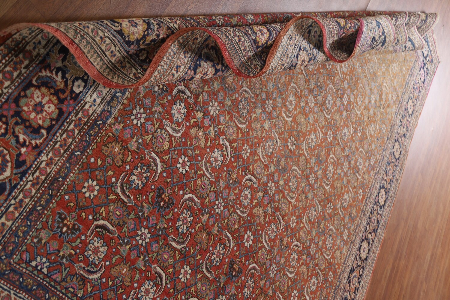Vegetable Dye Antique Bidjar Persian Area Rug 8x11